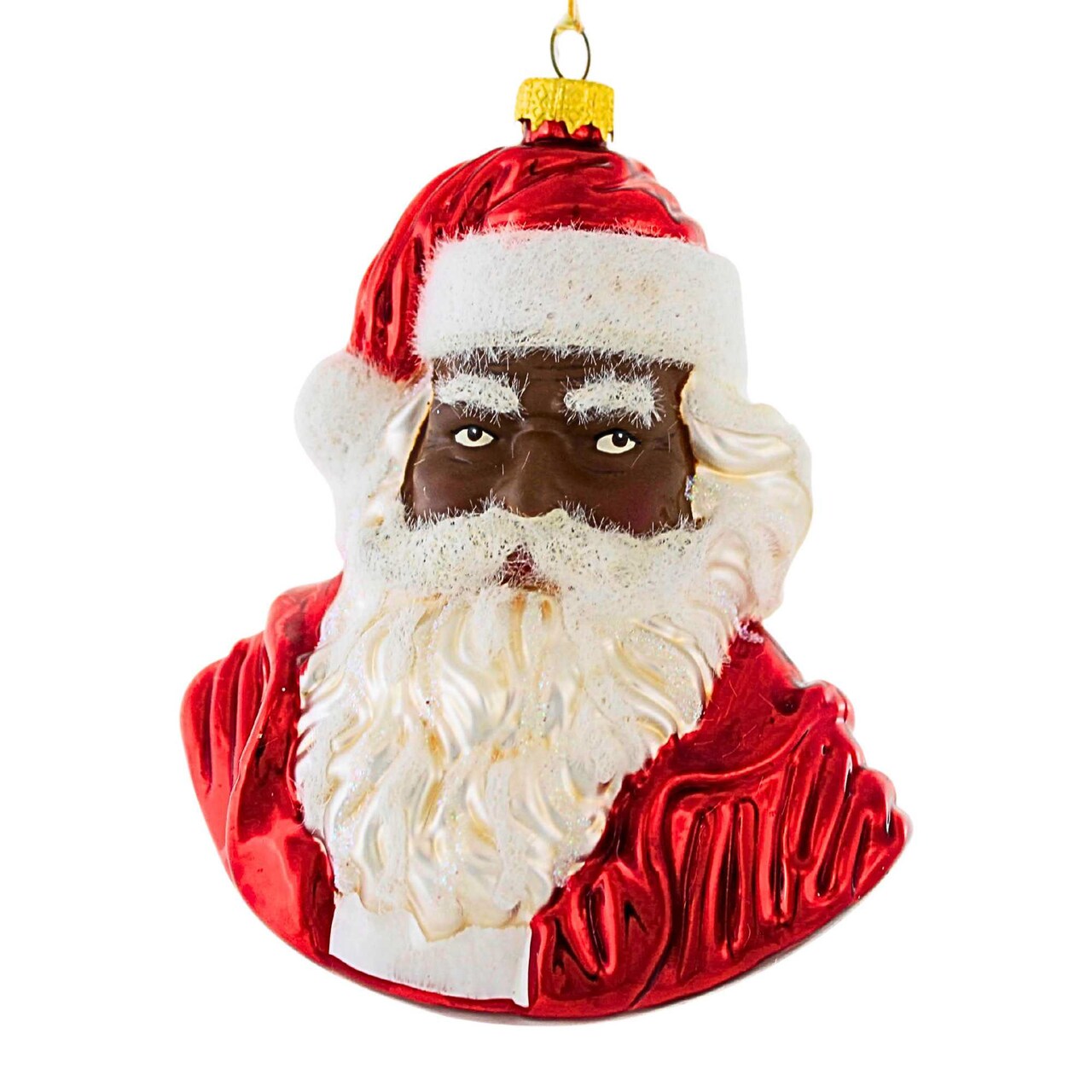 Cody Foster 4.5 Inch Vintage Looking Black Santa Christmas Tree Ornament , Christmas Decor African American